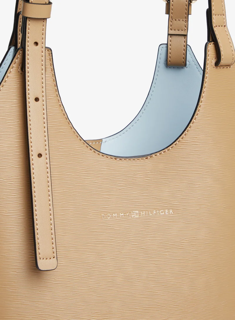 TOMMY HILFIGER  Modern Metallic Logo Tote Bag for Women | Best Price UAE
